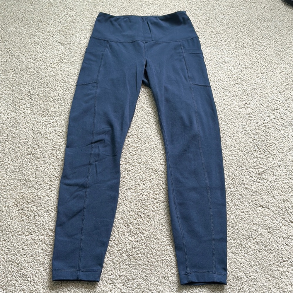 Yogalicious Lux blue leggings with pockets, small